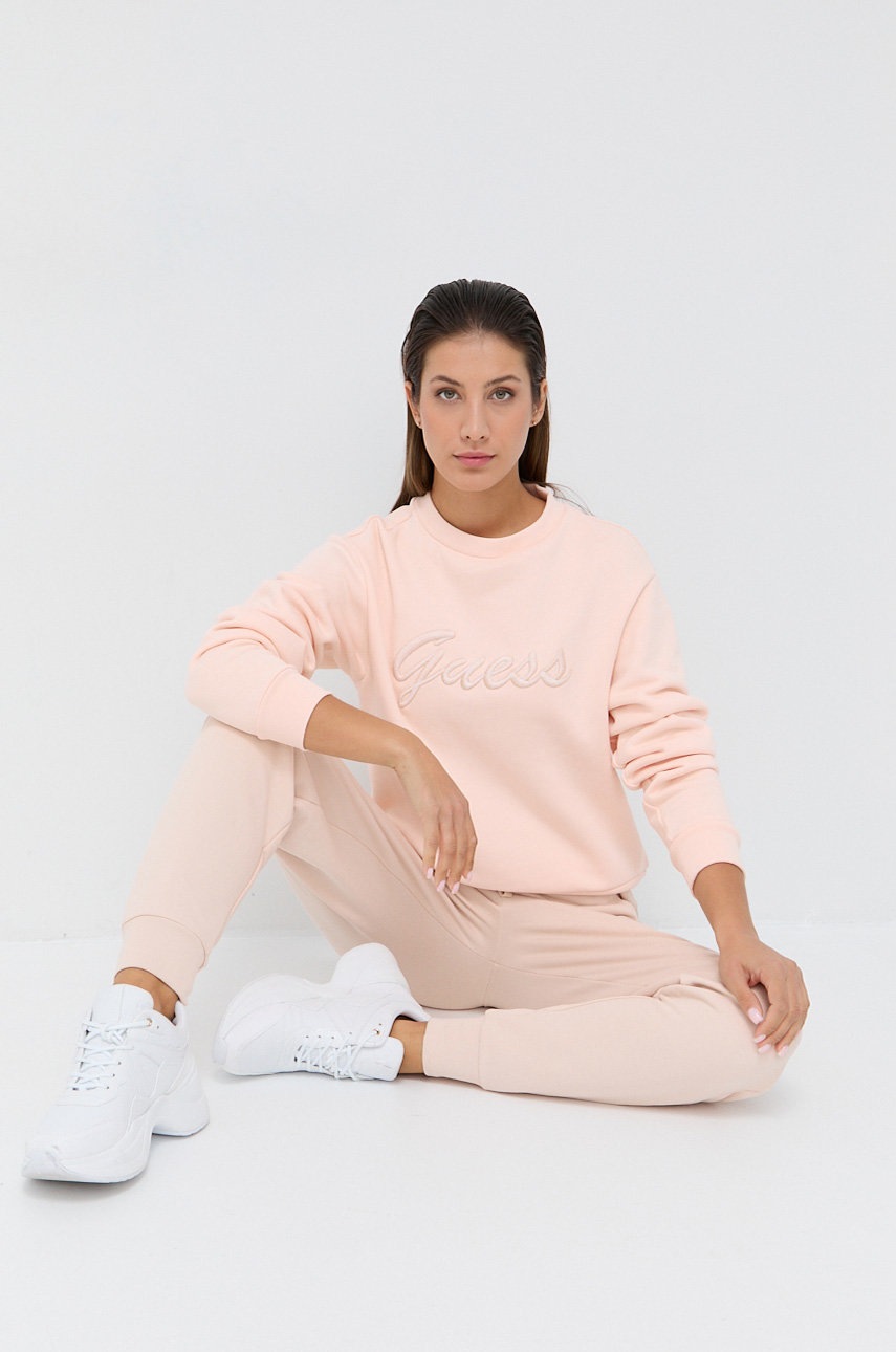 

Guess - Памучен суичър, Бежов
