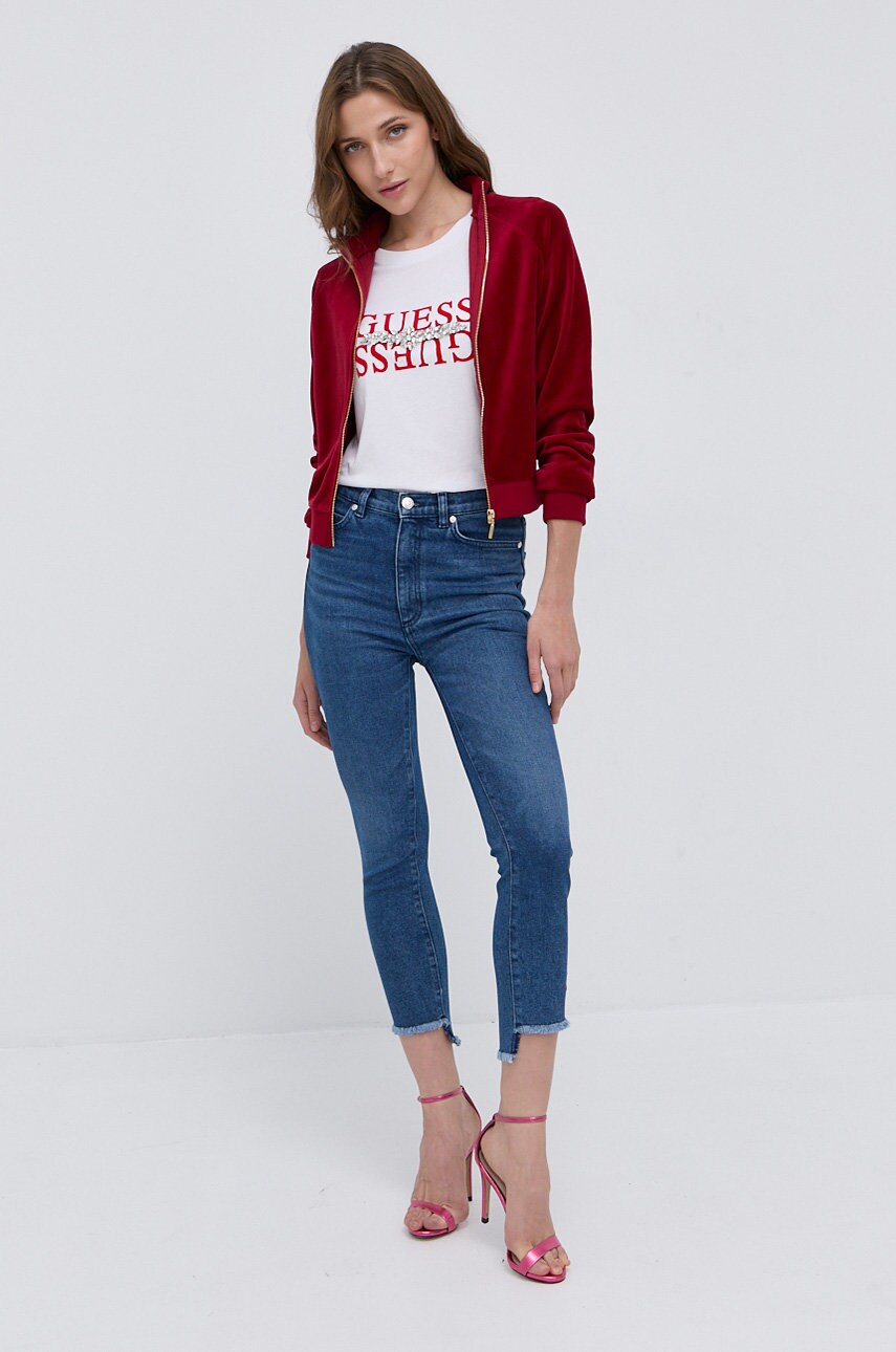 

Кофта Guess жіноча колір червоний гладка