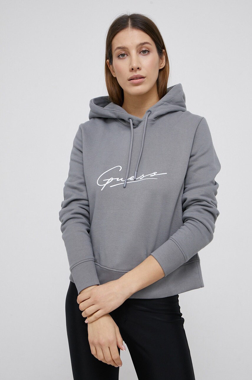 

Guess - Памучен суичър, Сив