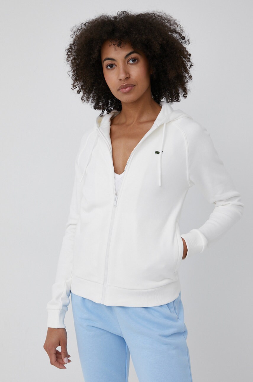 Lacoste bluza femei, culoarea negru, neted