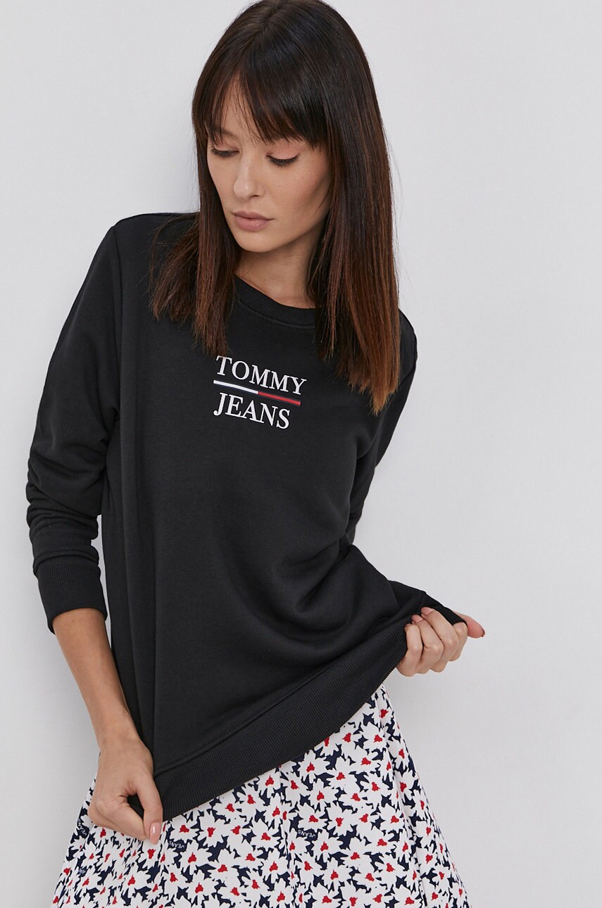 

Кофта Tommy Jeans жіноча колір чорний з принтом