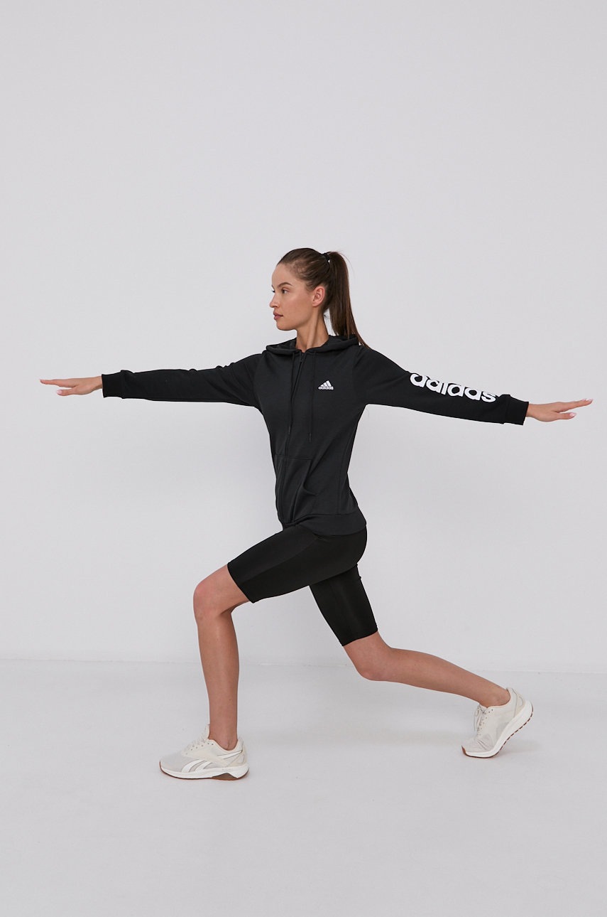 

Кофта adidas жіноча колір чорний з принтом