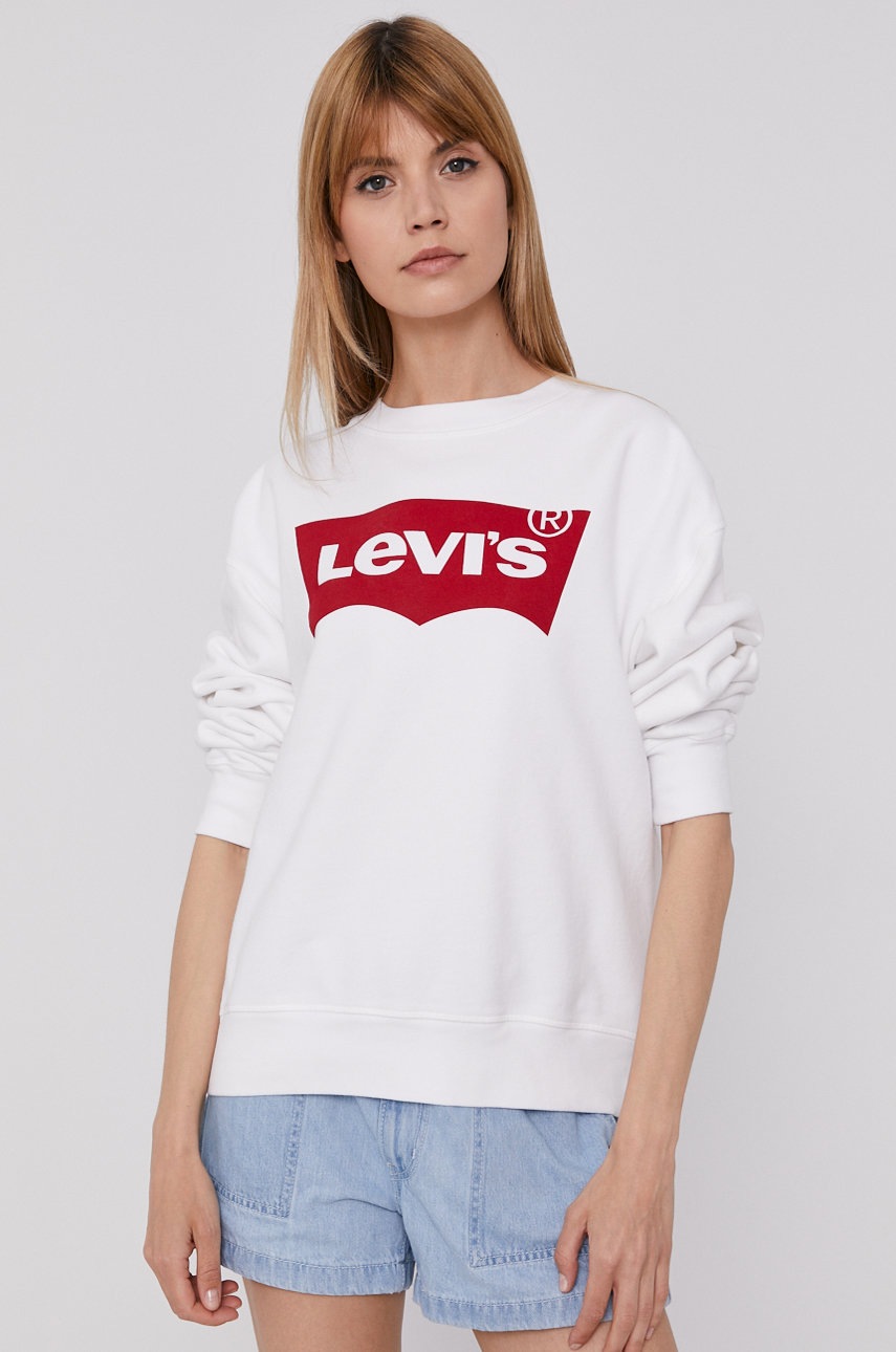 Levi's bluză femei, culoarea alb, material uni 18686.0011-Neutrals