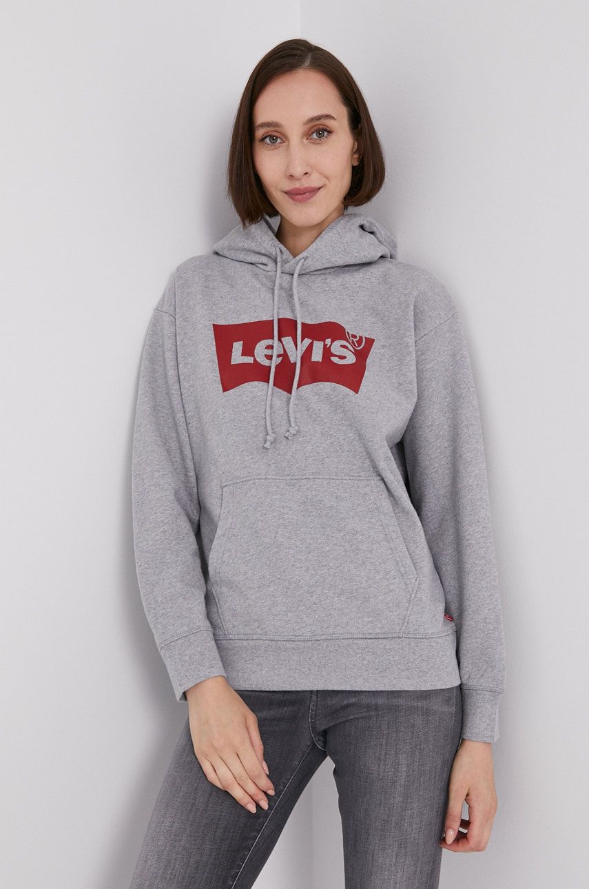 Levi’s Bluză femei, culoarea gri, cu imprimeu answear.ro imagine noua