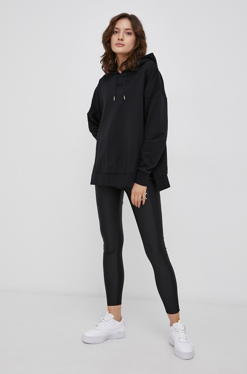 

Кофта Puma 589519 женская цвет чёрный гладкая