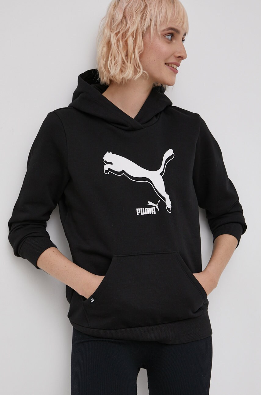 

Кофта Puma 589541 женская цвет чёрный с принтом