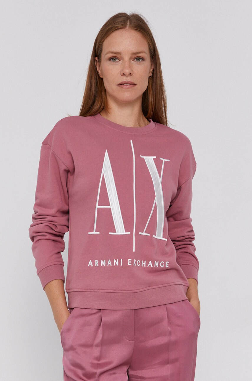 

Armani Exchange - Суичър, Розов