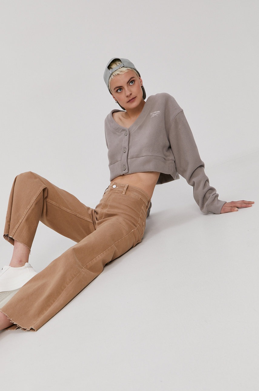 

Кофта Reebok Classic жіноча колір сірий гладка