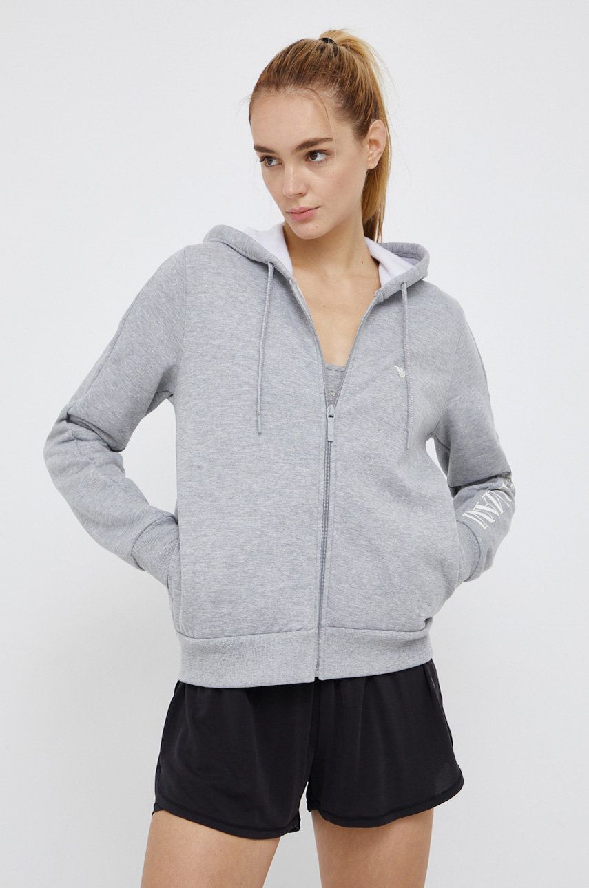 Emporio Armani Underwear Bluză femei, culoarea gri, cu imprimeu answear.ro