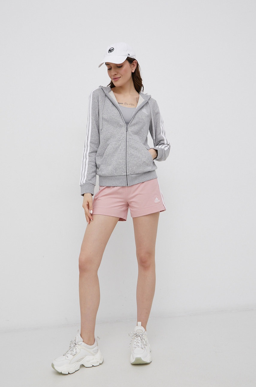 

Кофта adidas GL0802 жіноча колір сірий меланж