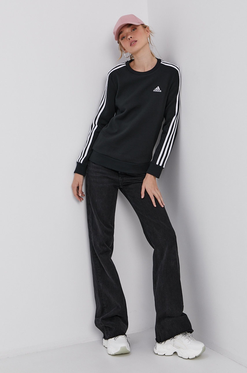 

Кофта adidas жіноча колір чорний гладка
