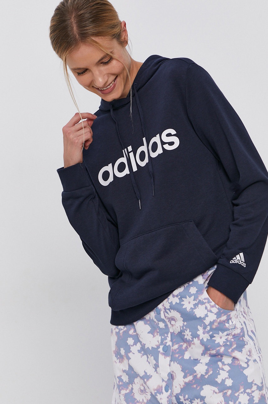 

Кофта adidas H07797 женская цвет синий с принтом