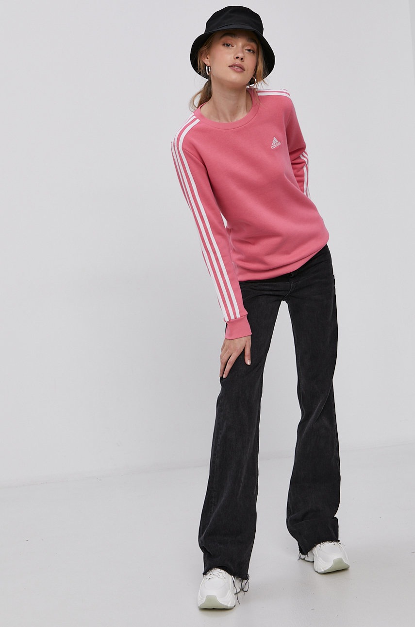 

Кофта adidas женская цвет розовый гладкая