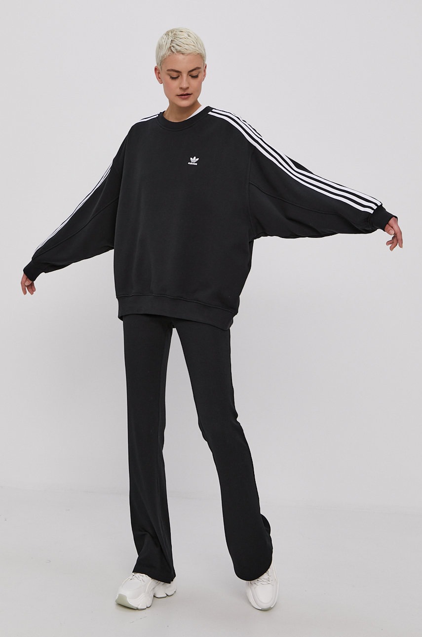 

Бавовняна кофта adidas Originals жіноча колір чорний з аплікацією