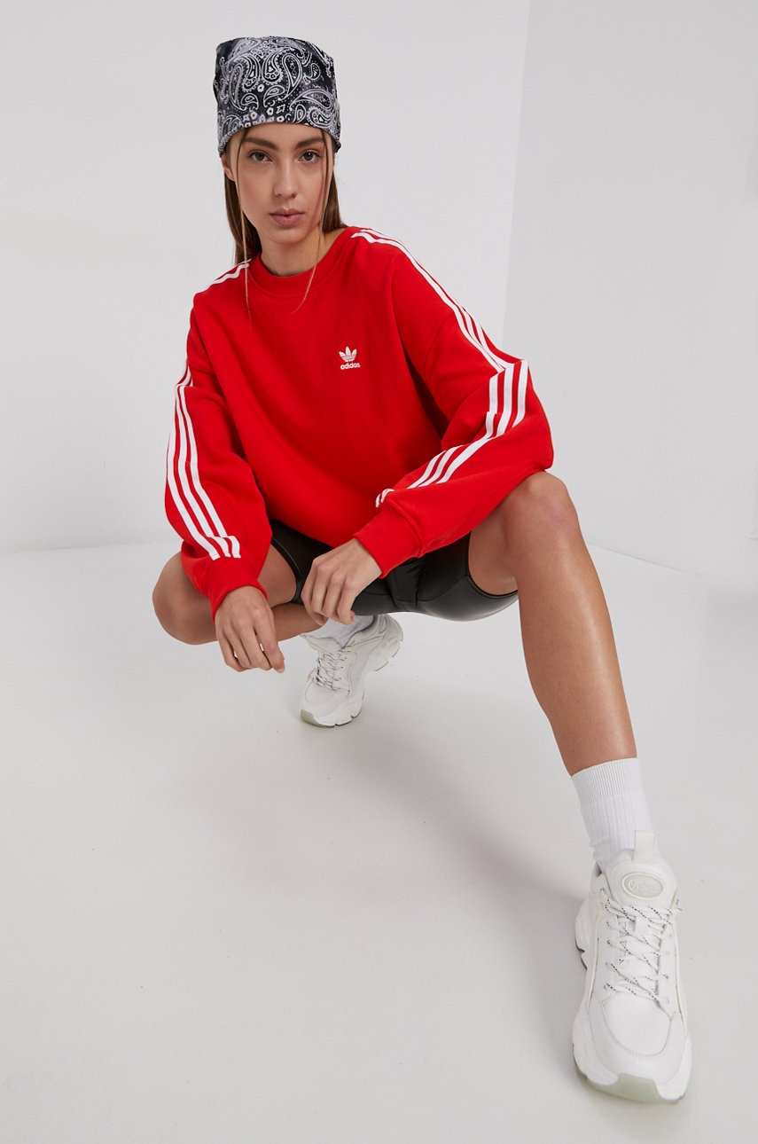

adidas Originals - Памучен суичър, Червен