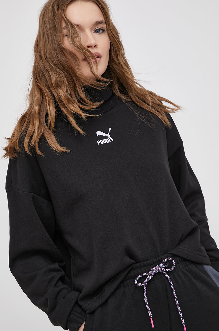 

Суичър Puma 531695 дамски в черно с изчистен дизайн, Черен