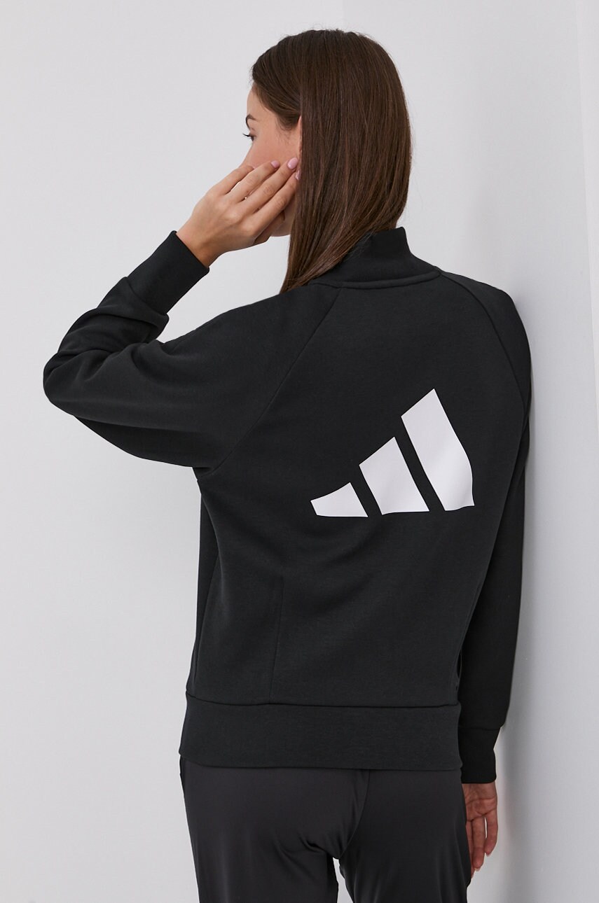 

Кофта adidas Performance жіноча колір чорний гладка