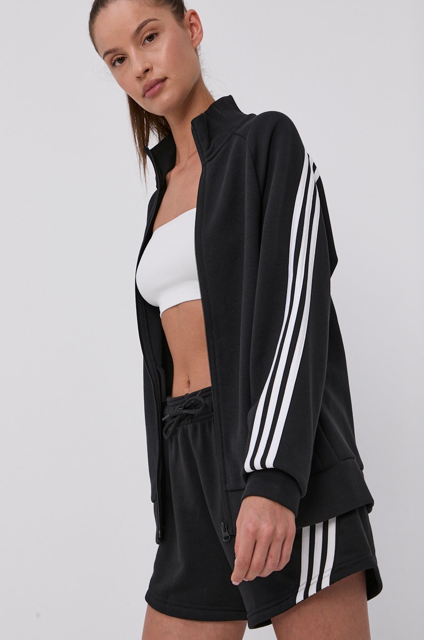 

Кофта adidas Performance женская цвет чёрный гладкая