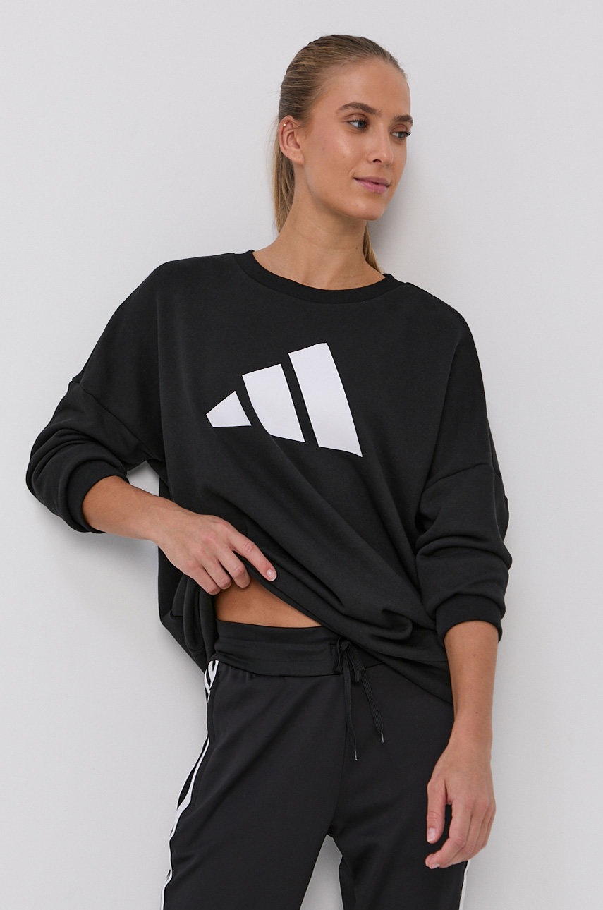 

Кофта adidas Performance жіноча колір чорний з принтом