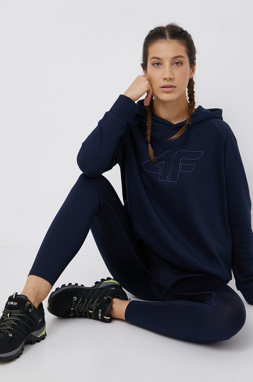 

Суичър 4F дамски в тъмносиньо с апликация, Тъмносин