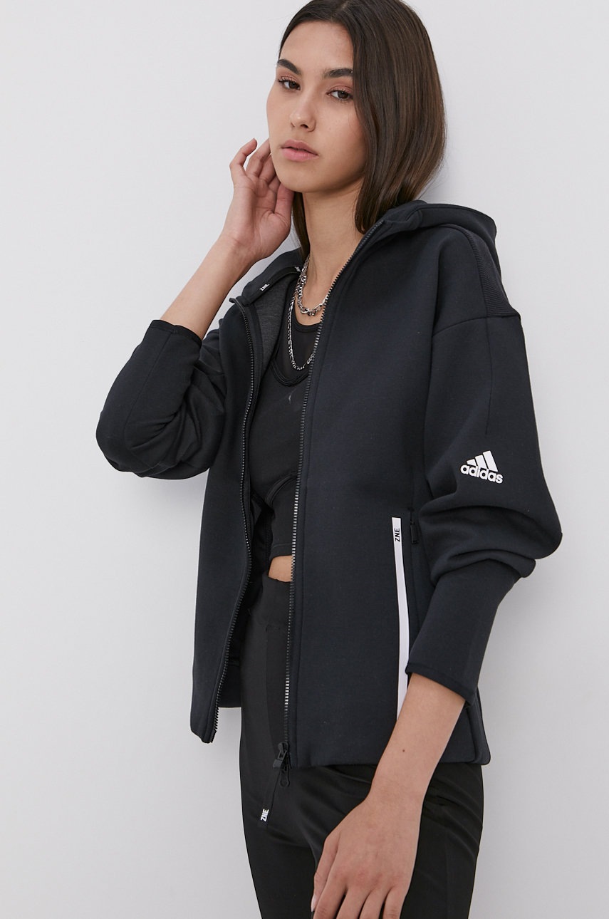 

Кофта adidas Performance GT9759 женская цвет чёрный гладкая