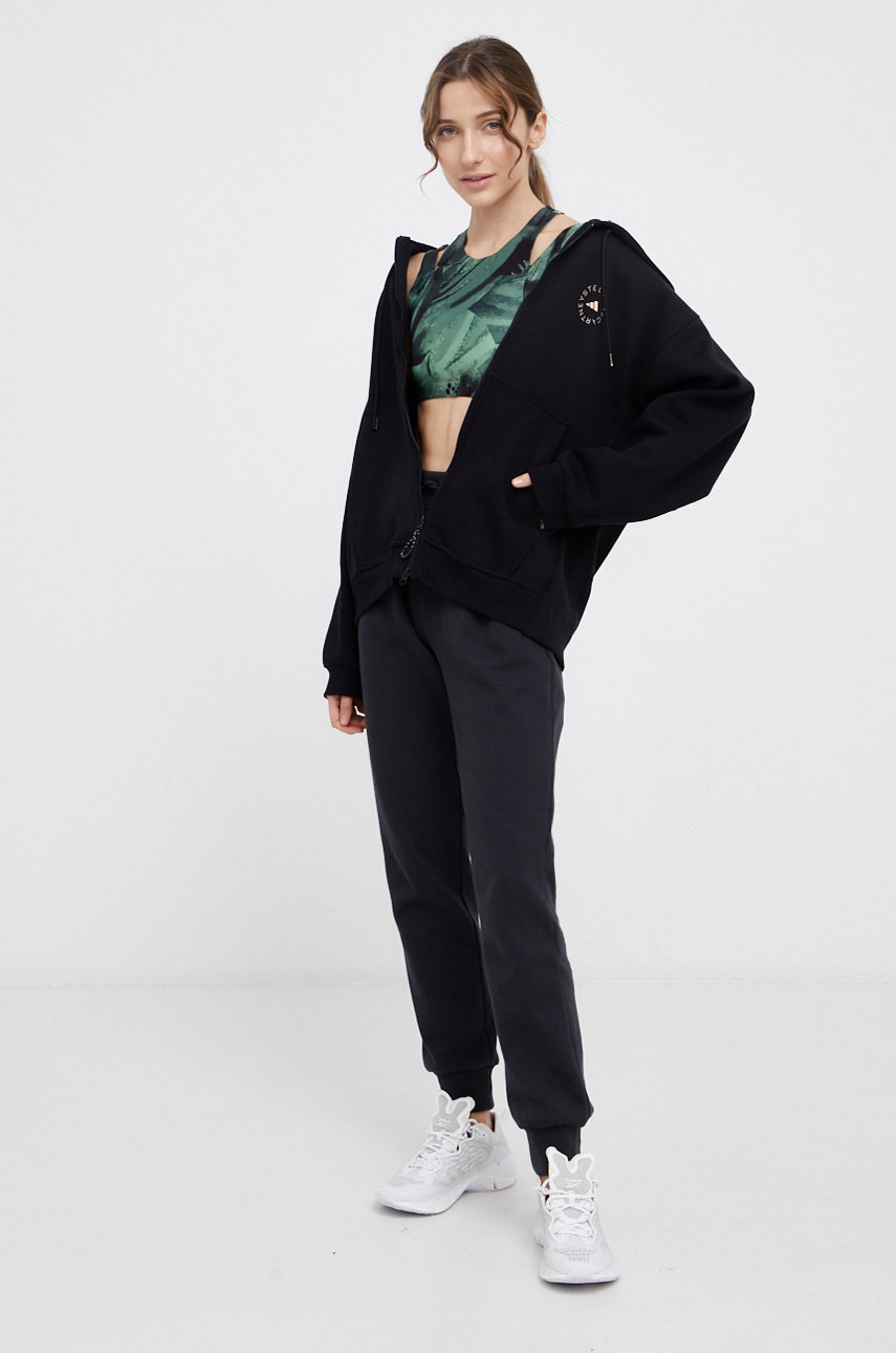 

Кофта adidas by Stella McCartney женская цвет чёрный гладкая