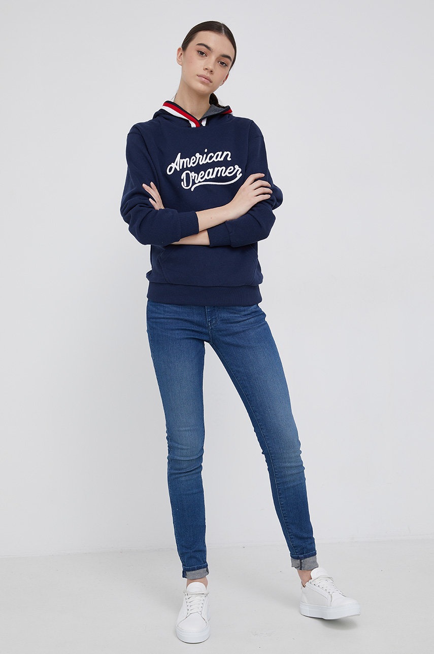 

Кофта Tommy Hilfiger жіноча колір синій з аплікацією