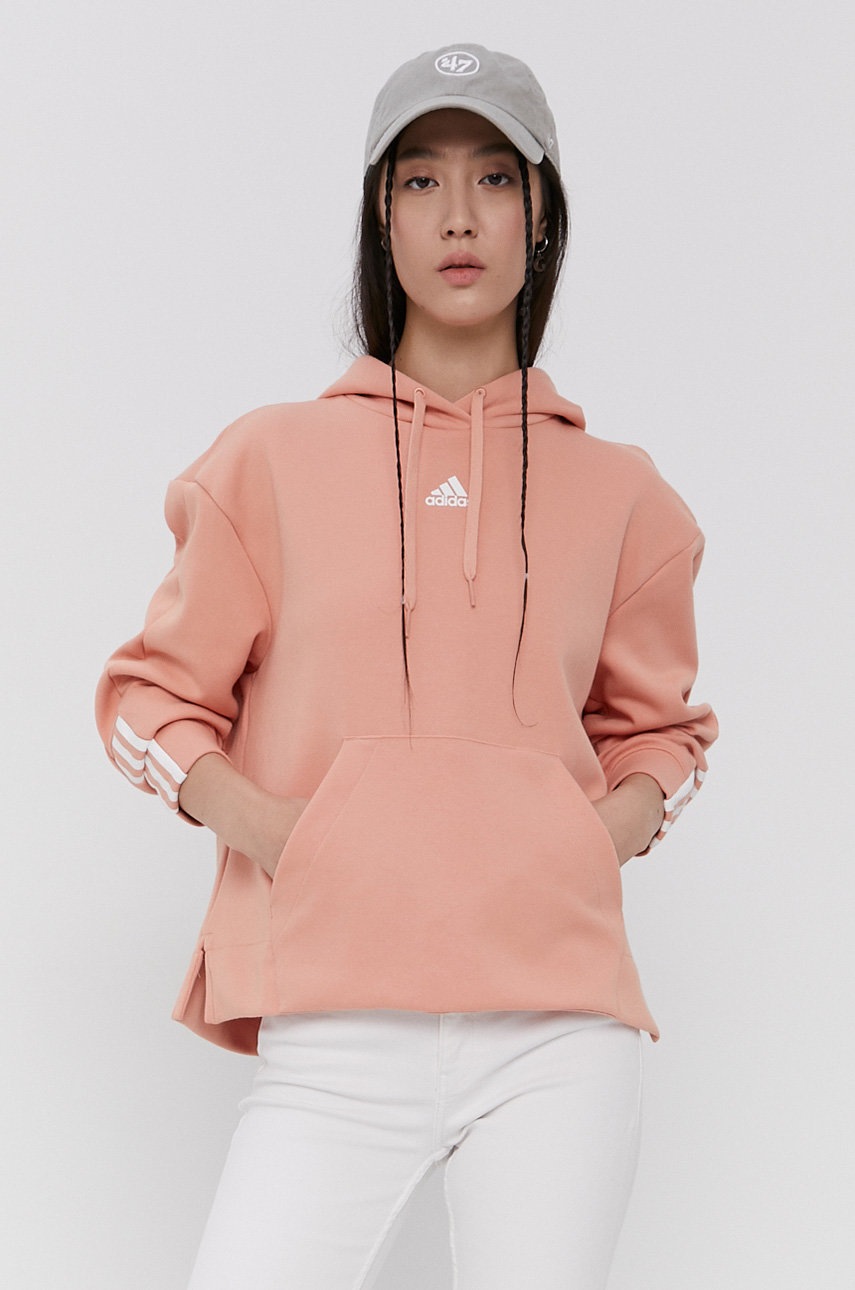 

Кофта adidas жіноча колір рожевий з принтом
