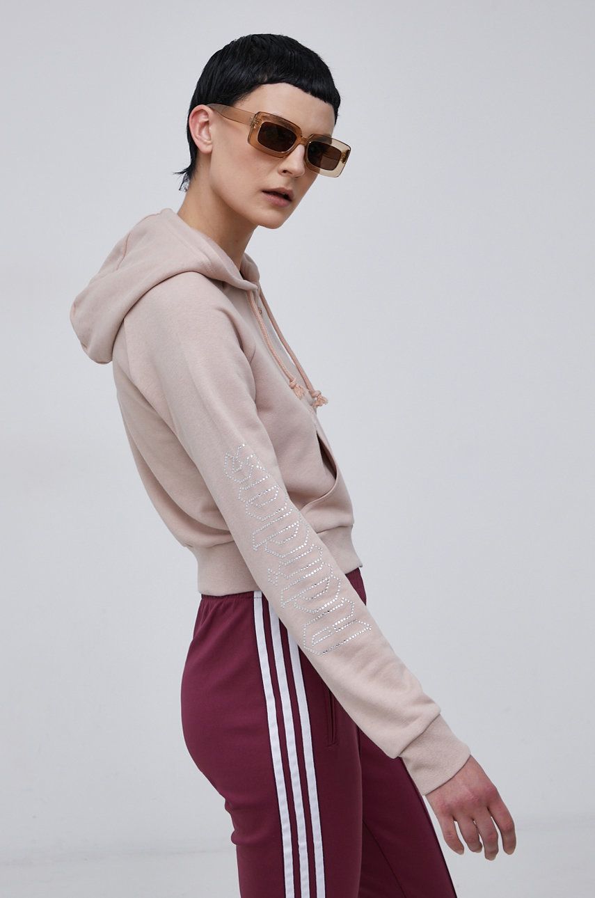 Adidas Originals Bluză femei, transparent, material neted adidas Originals imagine megaplaza.ro