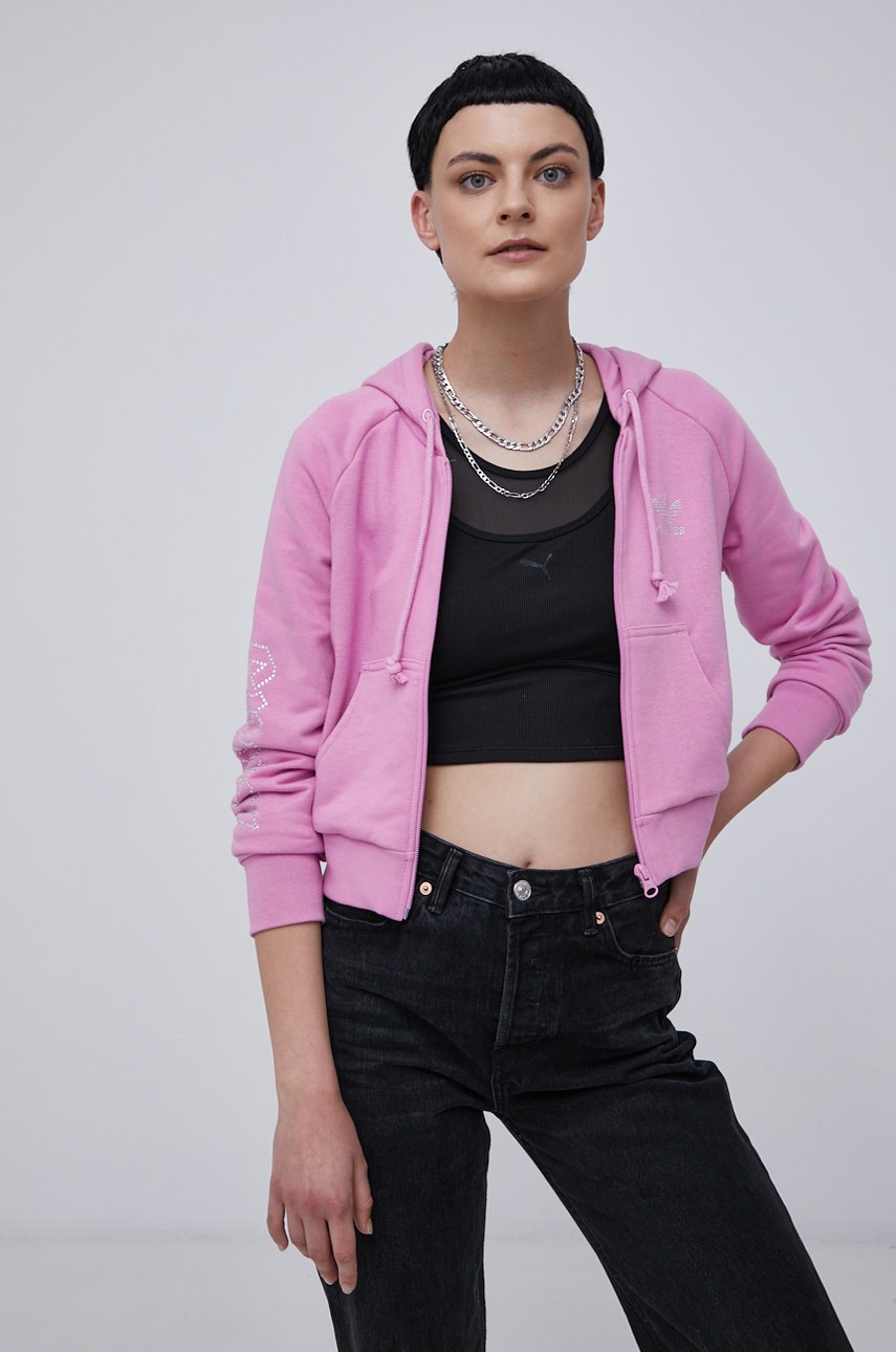 

Кофта adidas Originals жіноча колір рожевий гладка