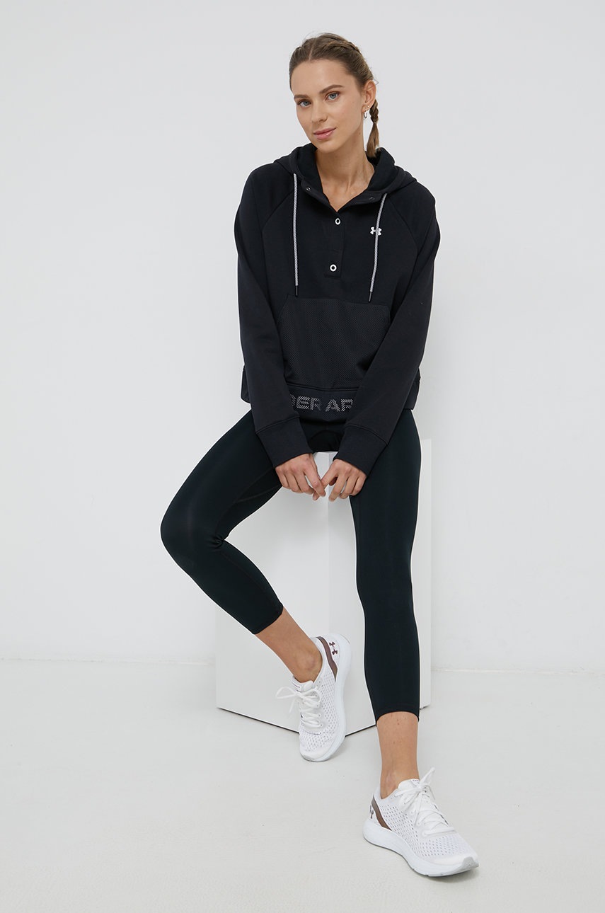 

Кофта Under Armour жіноча колір чорний з принтом