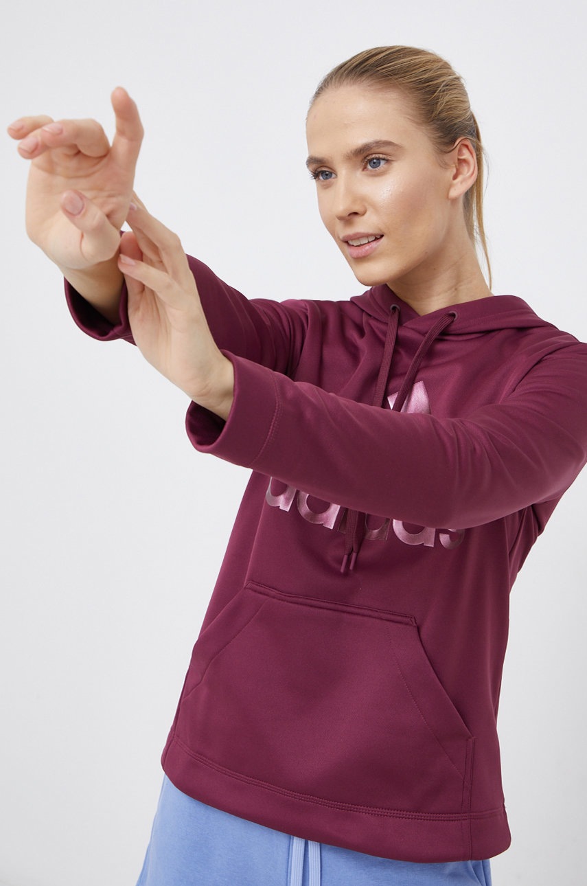 

Суичър adidas Performance H14436 дамски в лилаво с принт, Виолетов