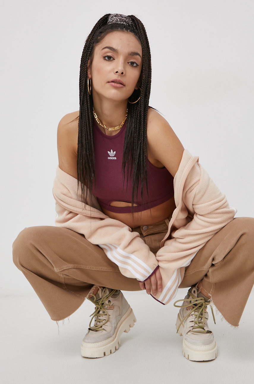 

Кофта adidas жіноча колір жовтий гладка