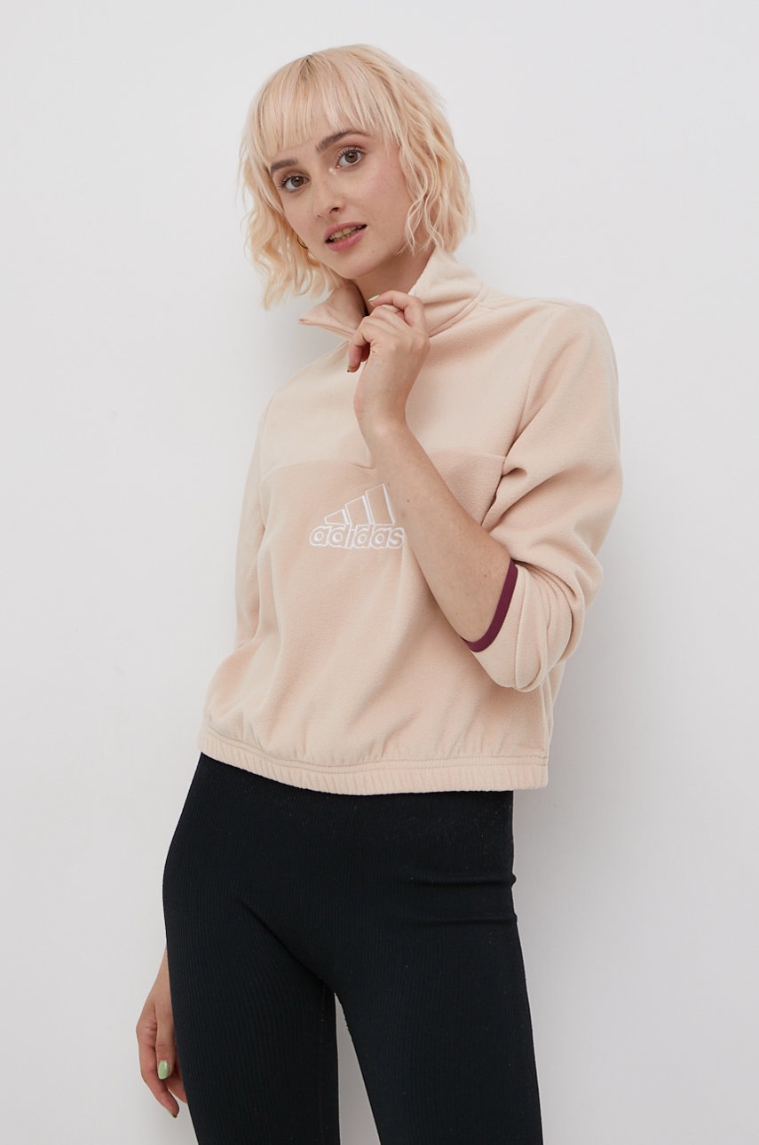

Кофта adidas жіноча колір жовтий з аплікацією