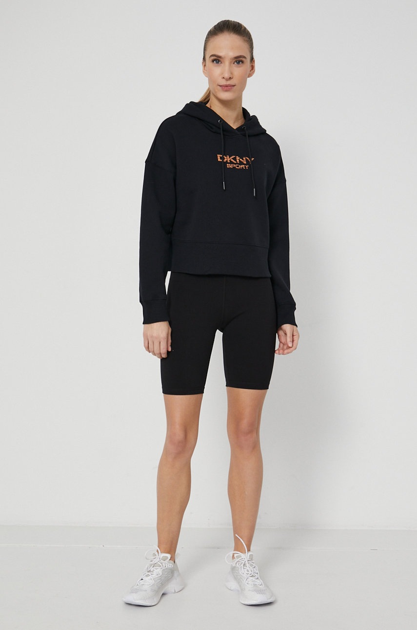 

Кофта Dkny женская цвет чёрный с принтом