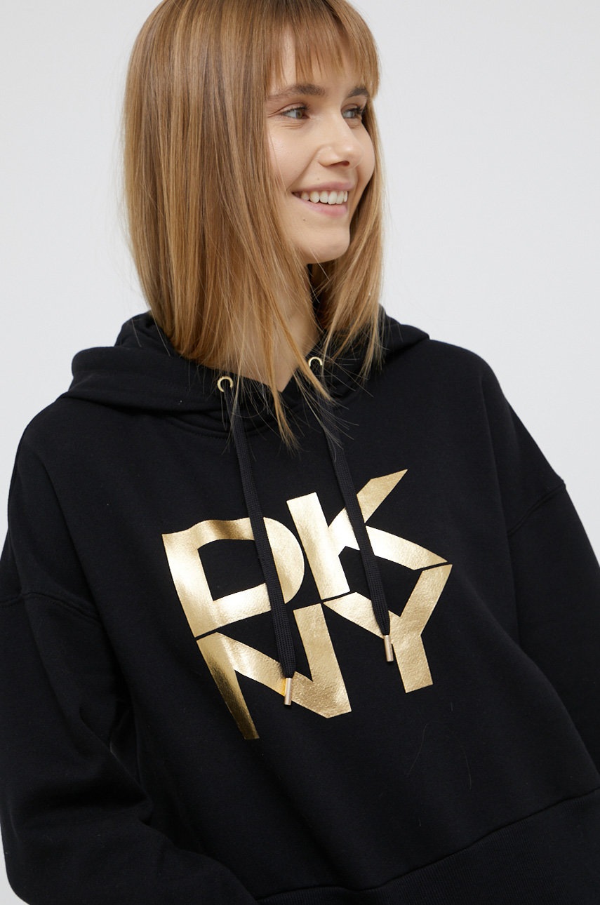 

Кофта Dkny женская цвет чёрный с принтом