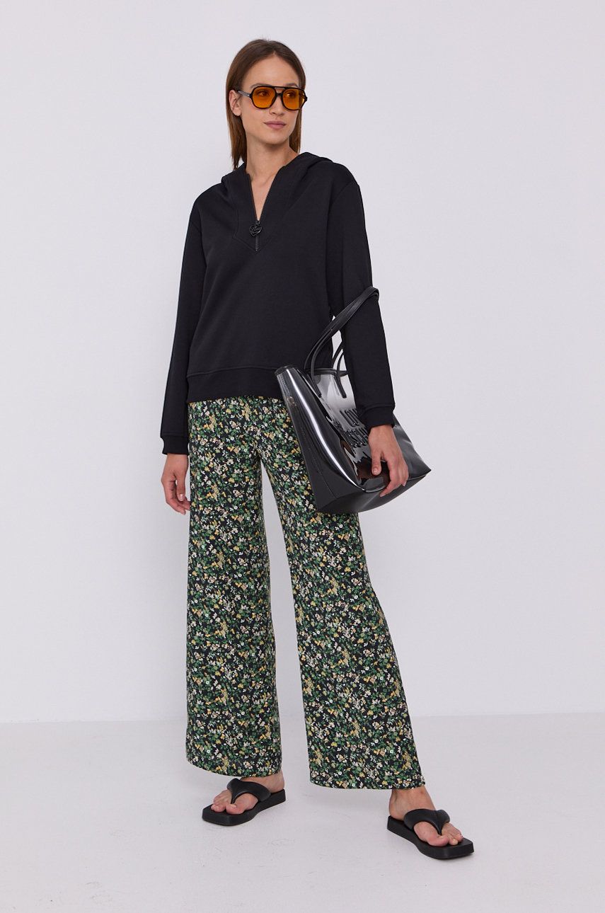 Love Moschino Bluză femei, culoarea negru, material neted answear.ro imagine noua
