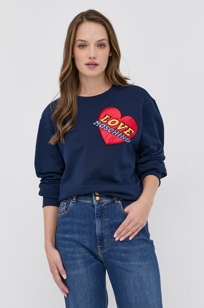 

Бавовняна кофта Love Moschino жіноча з аплікацією