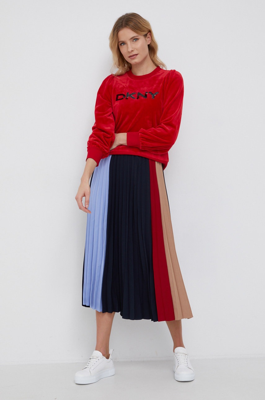 

Кофта Dkny женская цвет красный с аппликацией