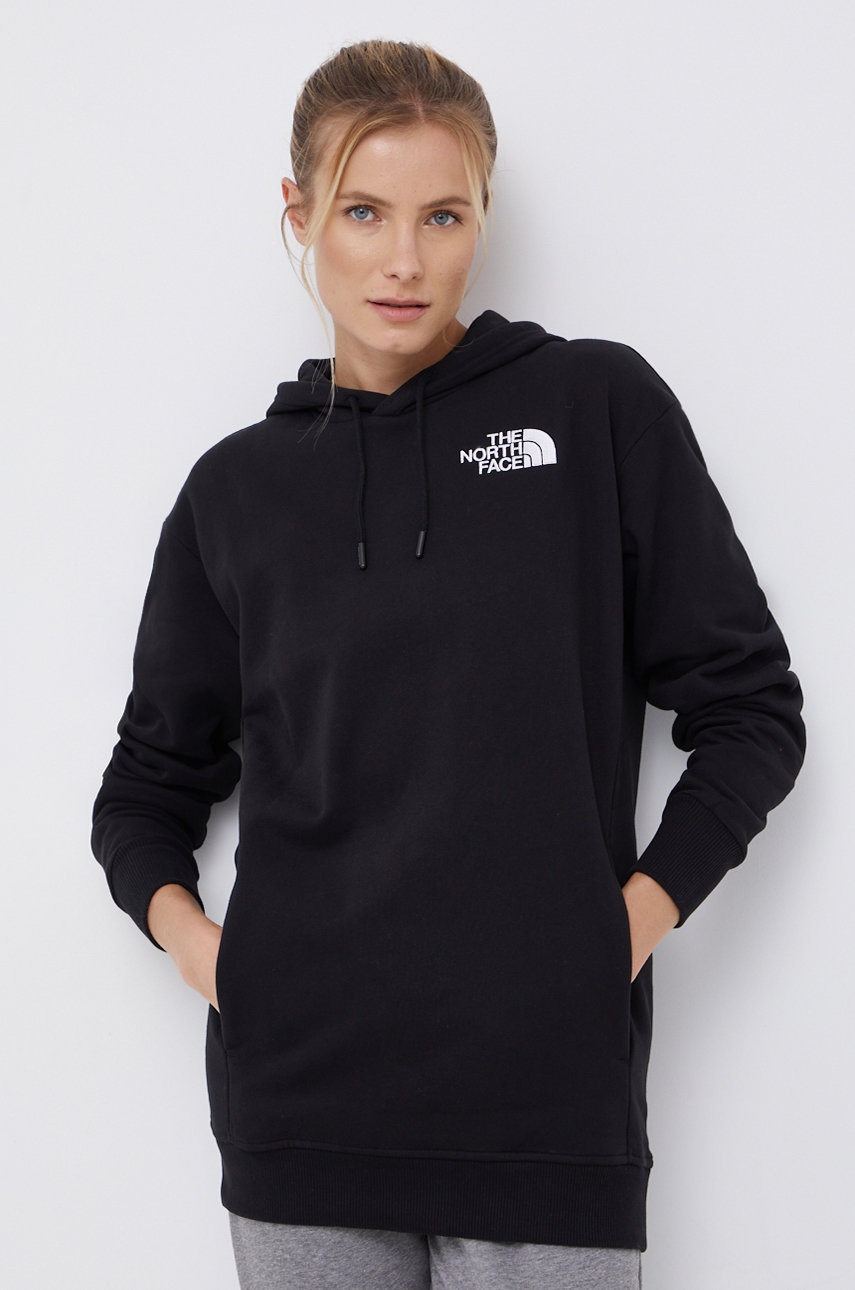 

Хлопковая кофта The North Face женская цвет чёрный гладкая