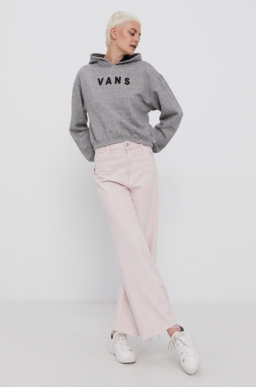 

Кофта Vans женская цвет серый гладкая