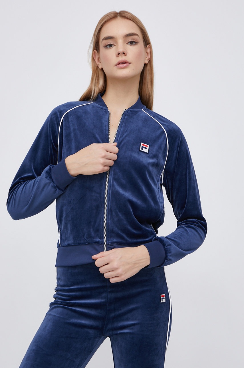

Кофта Fila женская цвет синий с аппликацией