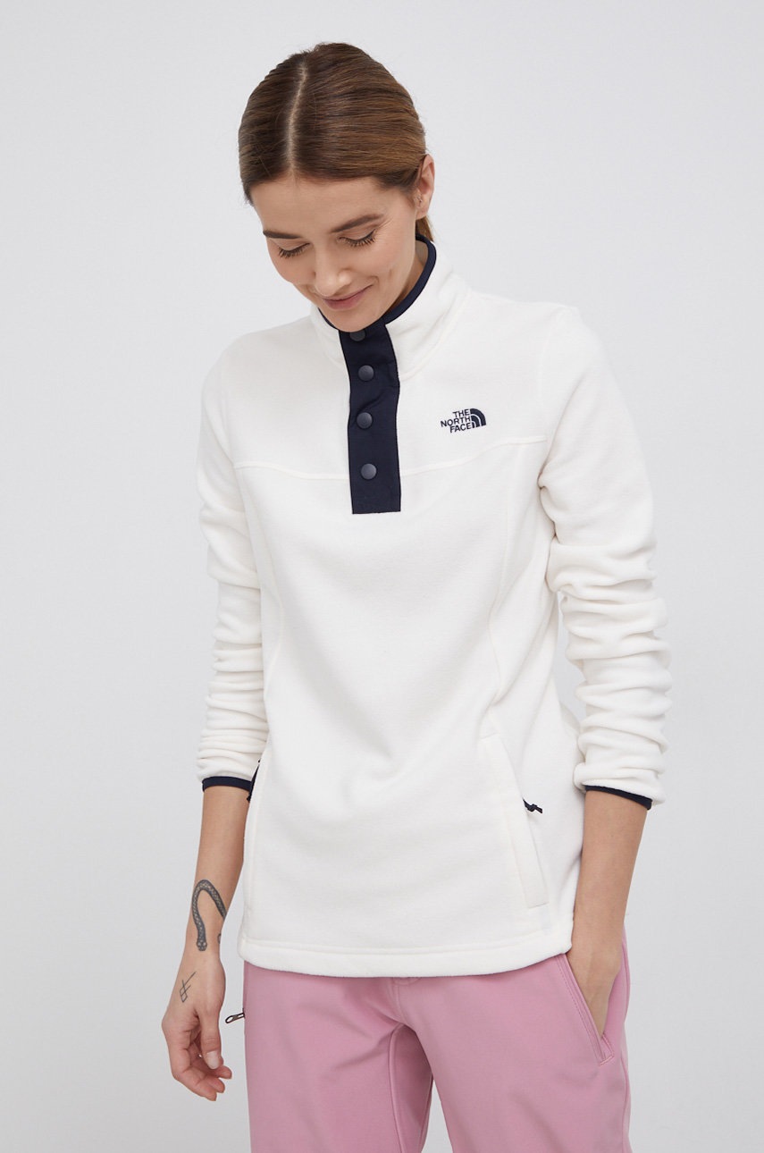 The North Face Bluza damska kolor kremowy gładka