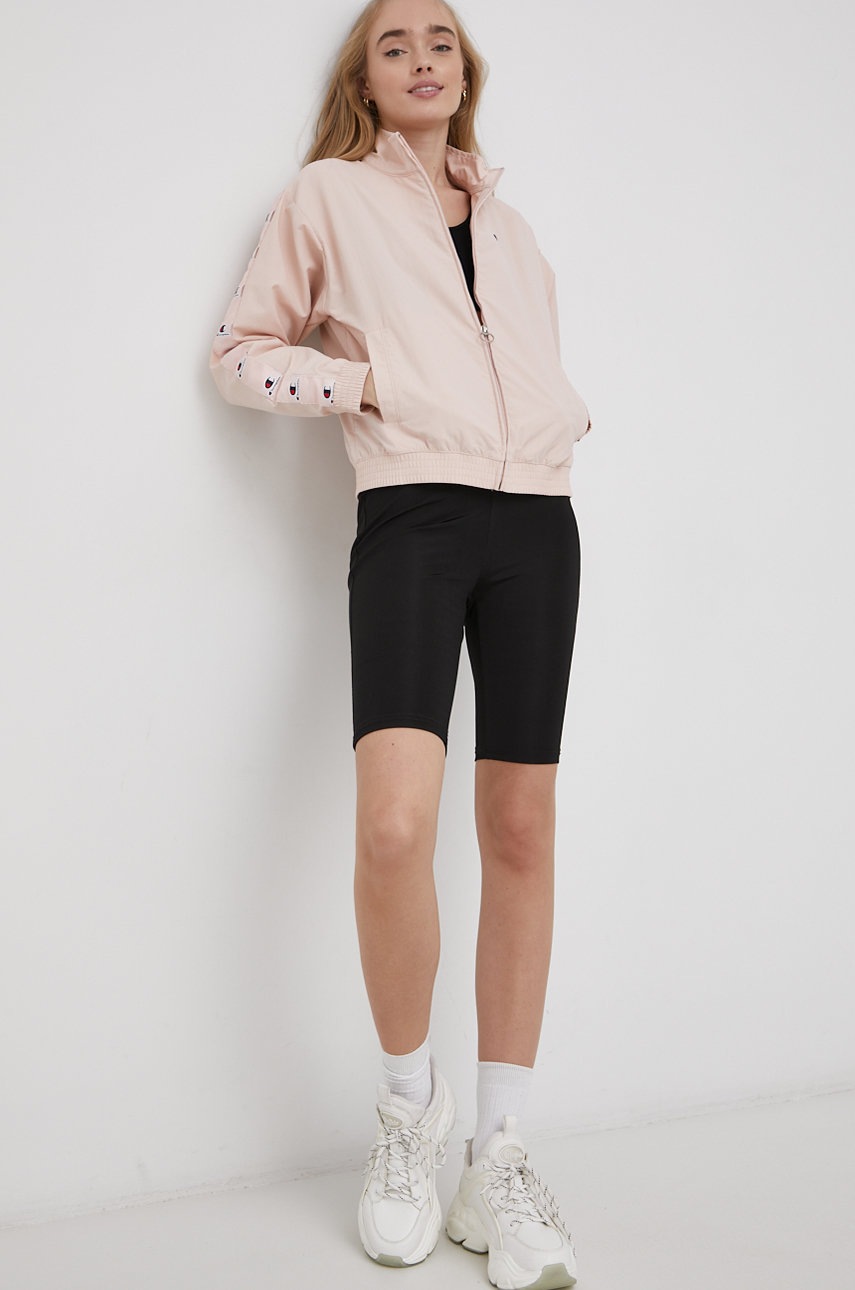 

Куртка Champion 114562 жіноча колір рожевий перехідна oversize