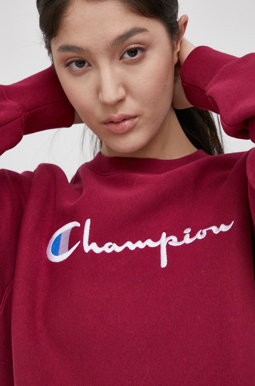Champion Bluză femei, culoarea bordo, cu imprimeu answear.ro imagine megaplaza.ro