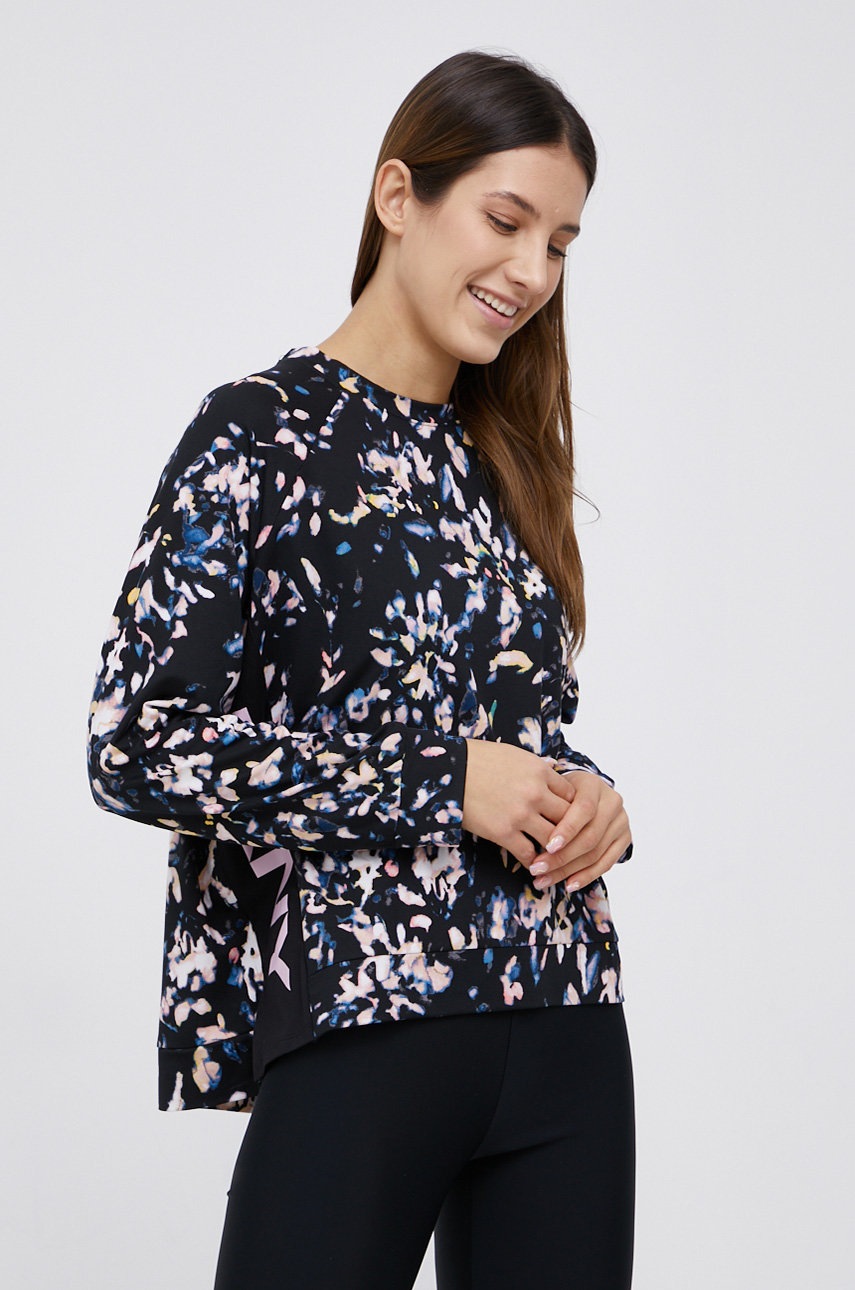 

Суичър Dkny дамски в черно с десен, Черен