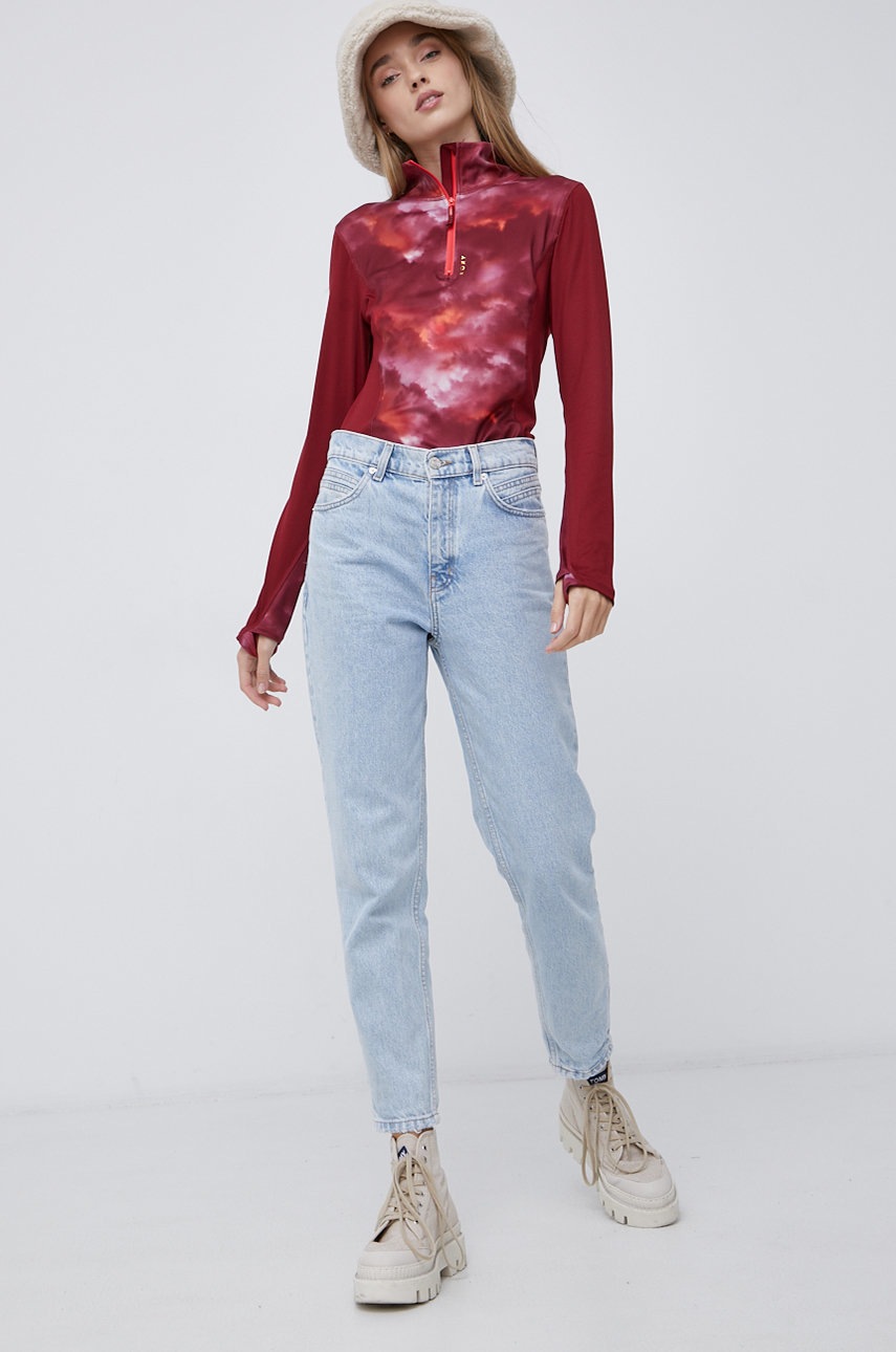 

Кофта Roxy женская цвет бордовый с узором