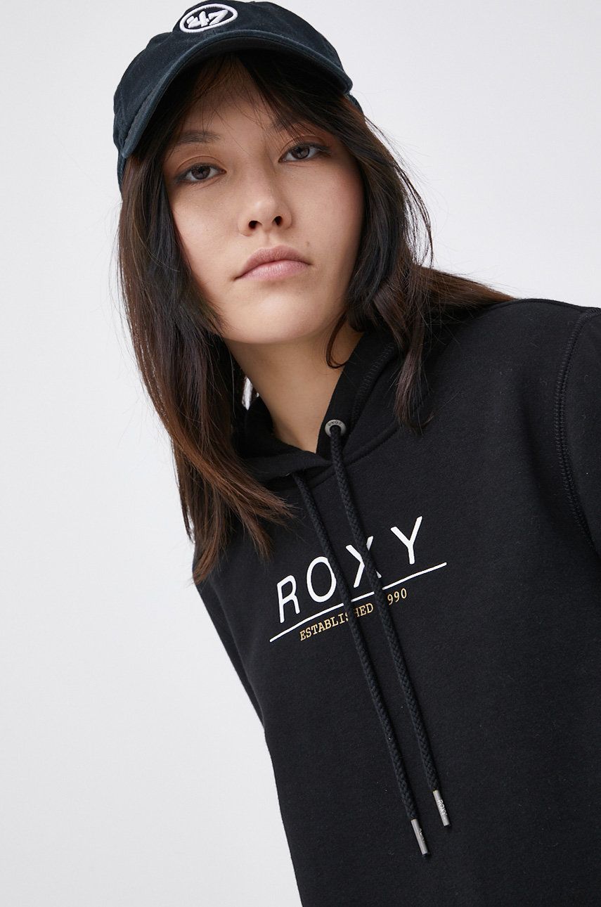 Roxy Bluză femei, culoarea negru, cu imprimeu answear.ro imagine 2022 13clothing.ro