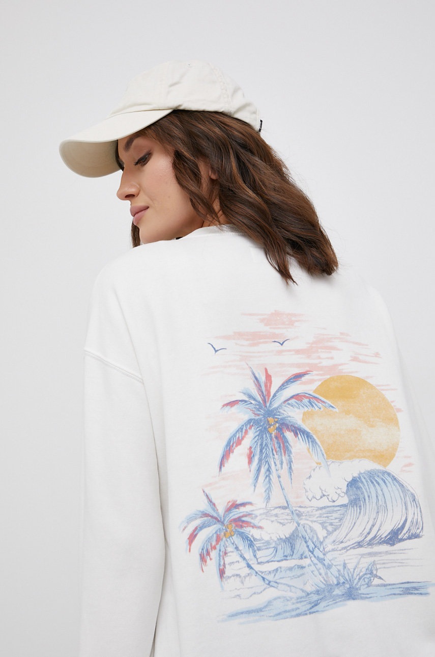 

Суичър Billabong дамски в бяло с принт, Бял
