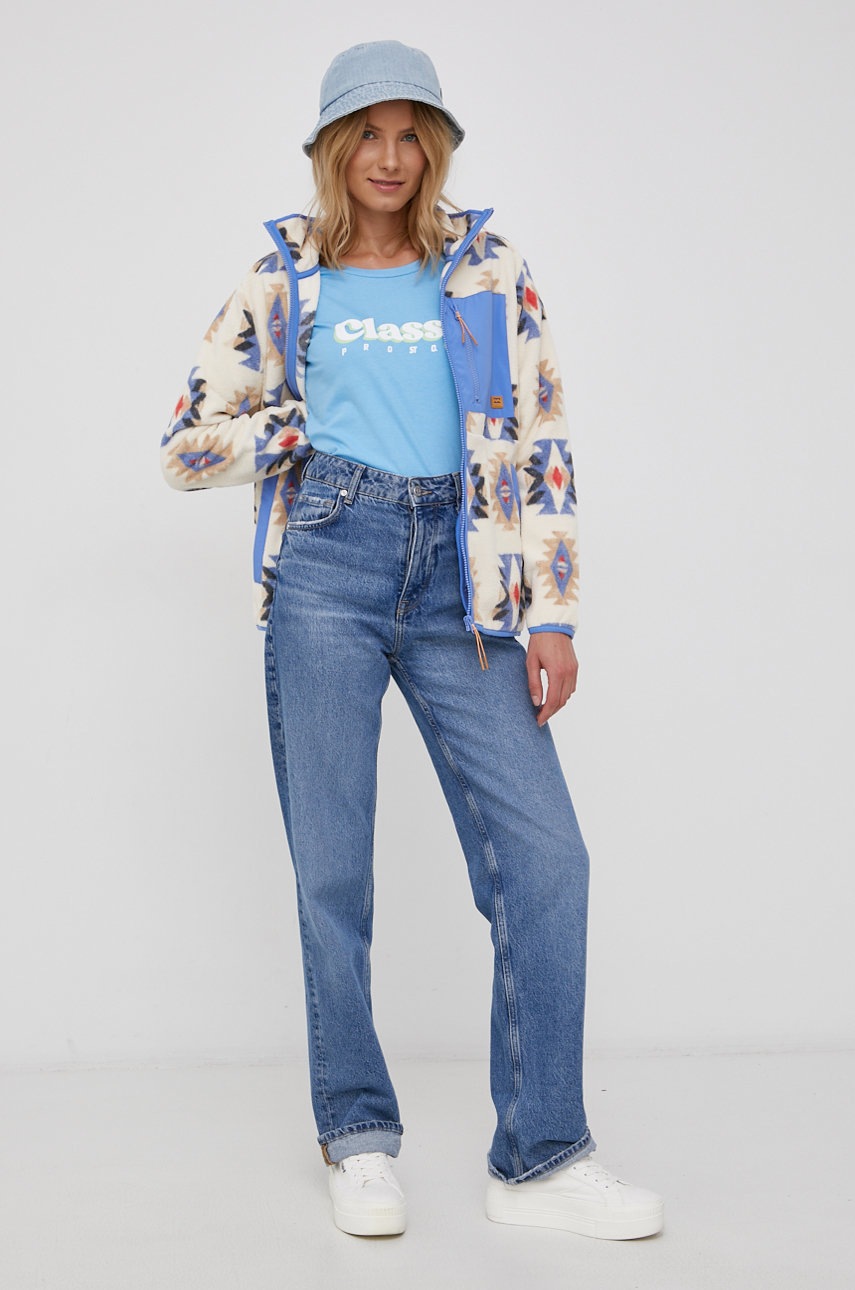 

Кофта Billabong женская цвет жёлтый с узором